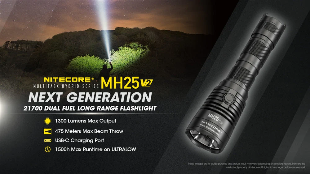 NITECORE MH25 v2 USB-C Rechargeable Flashlight - Image 2