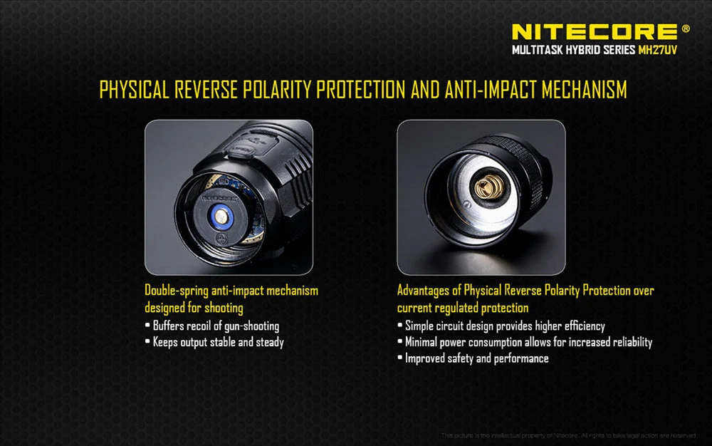 Nitecore MH27UV 1000 Lumen USB Rechargeable UV Flashlight, with Multi-Colored LEDs - Image 11