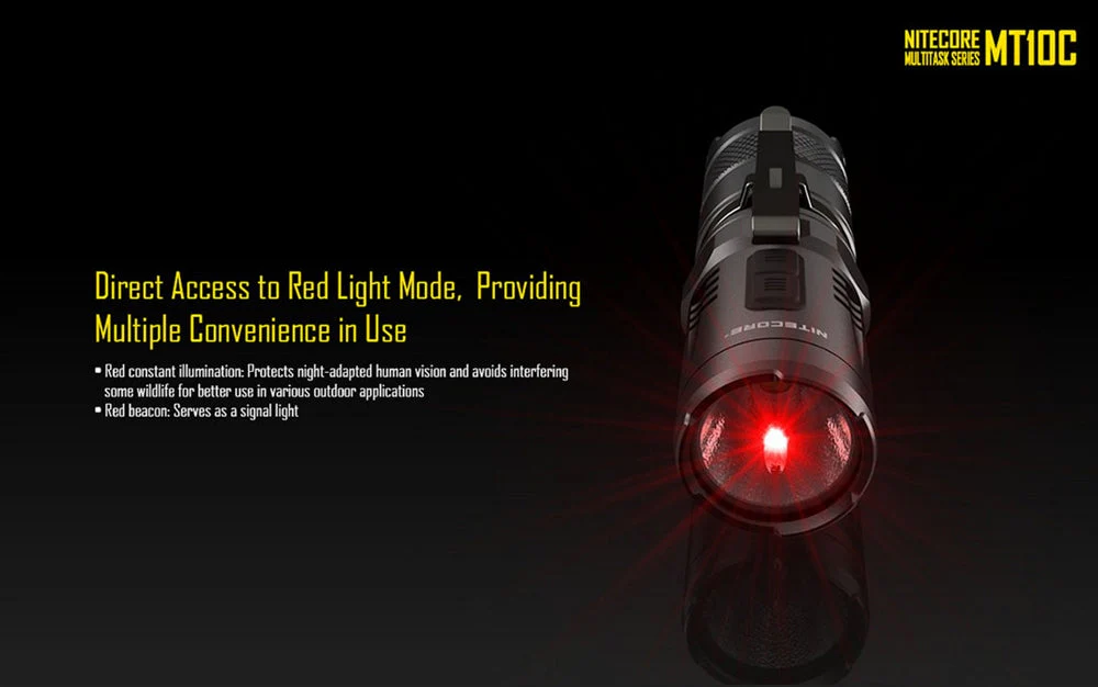 Nitecore MT10C 920 Lumen EDC Flashlight, with Red Light - Image 4