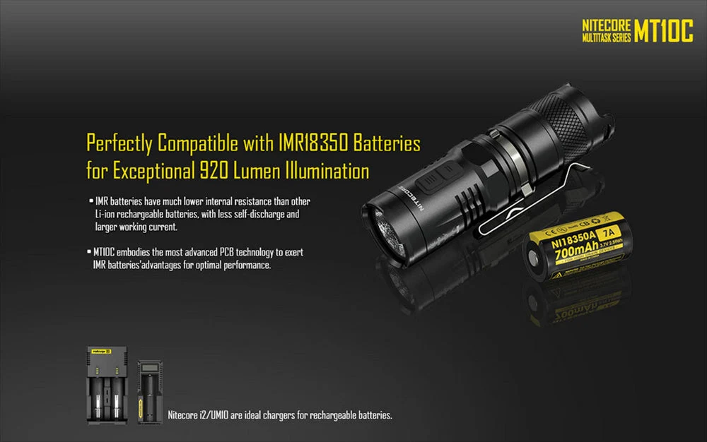 Nitecore MT10C 920 Lumen EDC Flashlight, with Red Light - Image 7