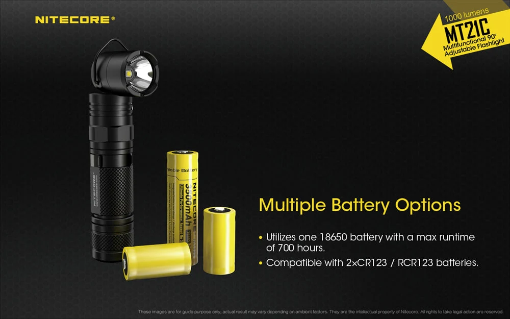 Nitecore MT21C 1000 Lumen Adjustable Right Angle Flashlight - Image 10