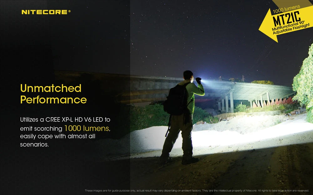 Nitecore MT21C 1000 Lumen Adjustable Right Angle Flashlight - Image 3