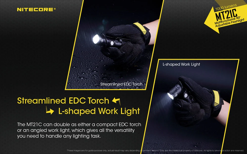 Nitecore MT21C 1000 Lumen Adjustable Right Angle Flashlight - Image 5