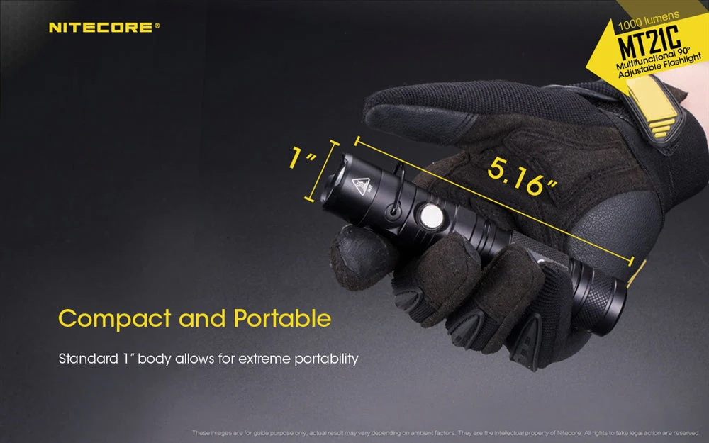 Nitecore MT21C 1000 Lumen Adjustable Right Angle Flashlight - Image 6