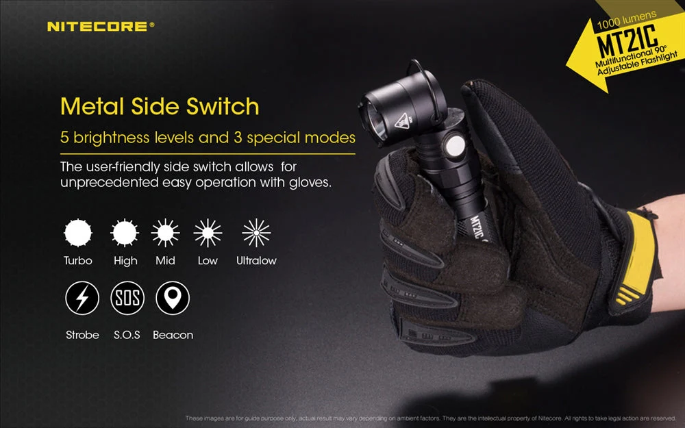 Nitecore MT21C 1000 Lumen Adjustable Right Angle Flashlight - Image 7
