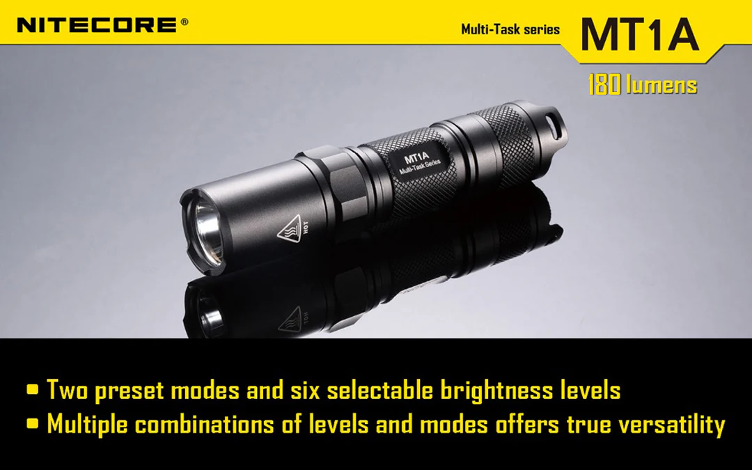 Nitecore MT1A 180 Lumen EDC LED Flashlight, use 1x AA Battery - Image 2