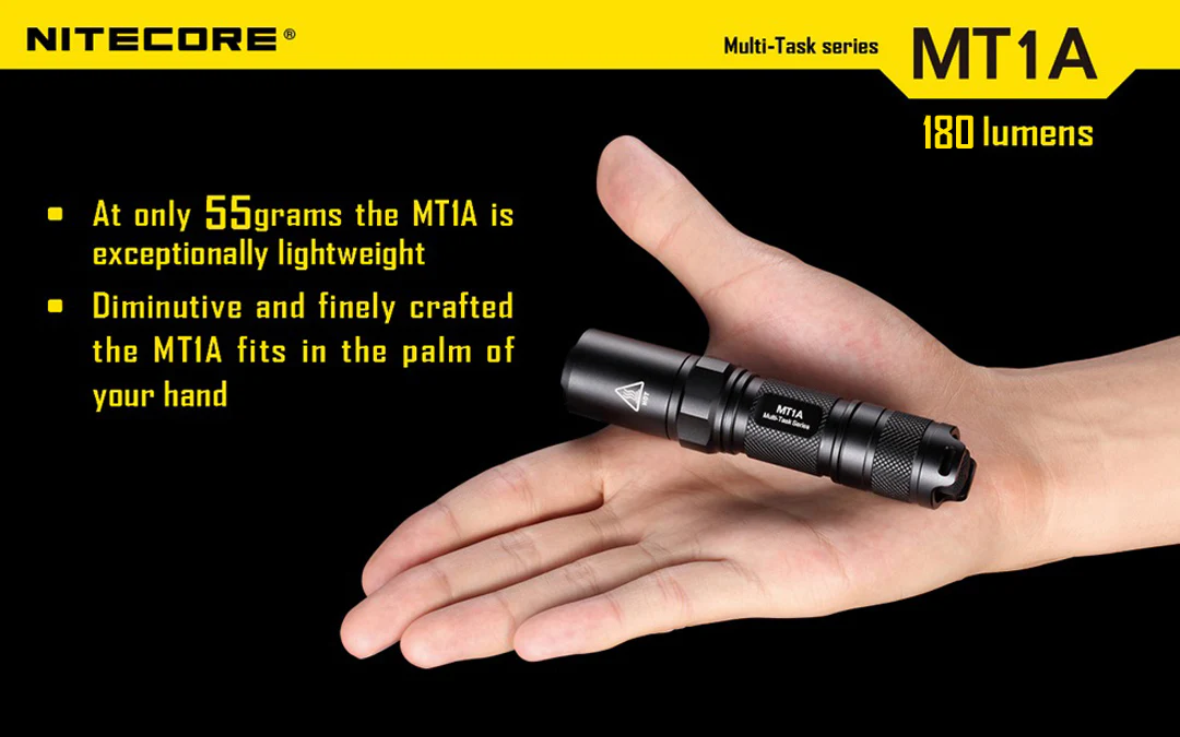 Nitecore MT1A 180 Lumen EDC LED Flashlight, use 1x AA Battery - Image 6