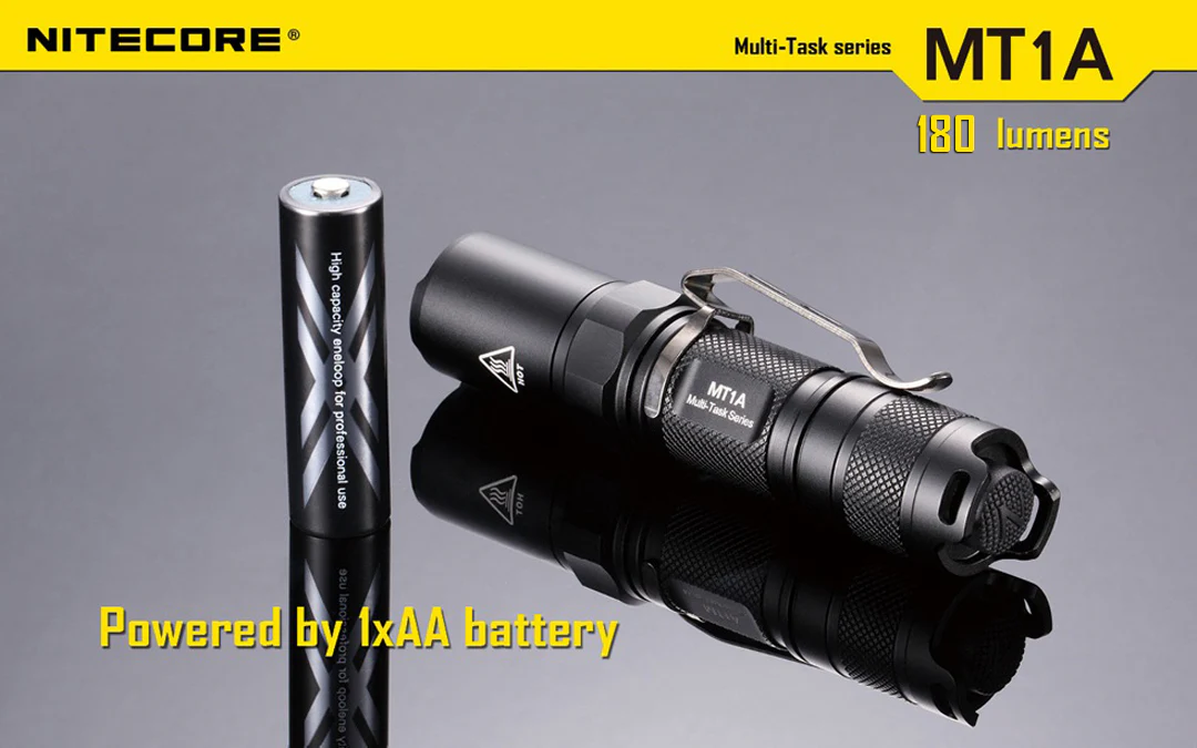 Nitecore MT1A 180 Lumen EDC LED Flashlight, use 1x AA Battery - Image 7