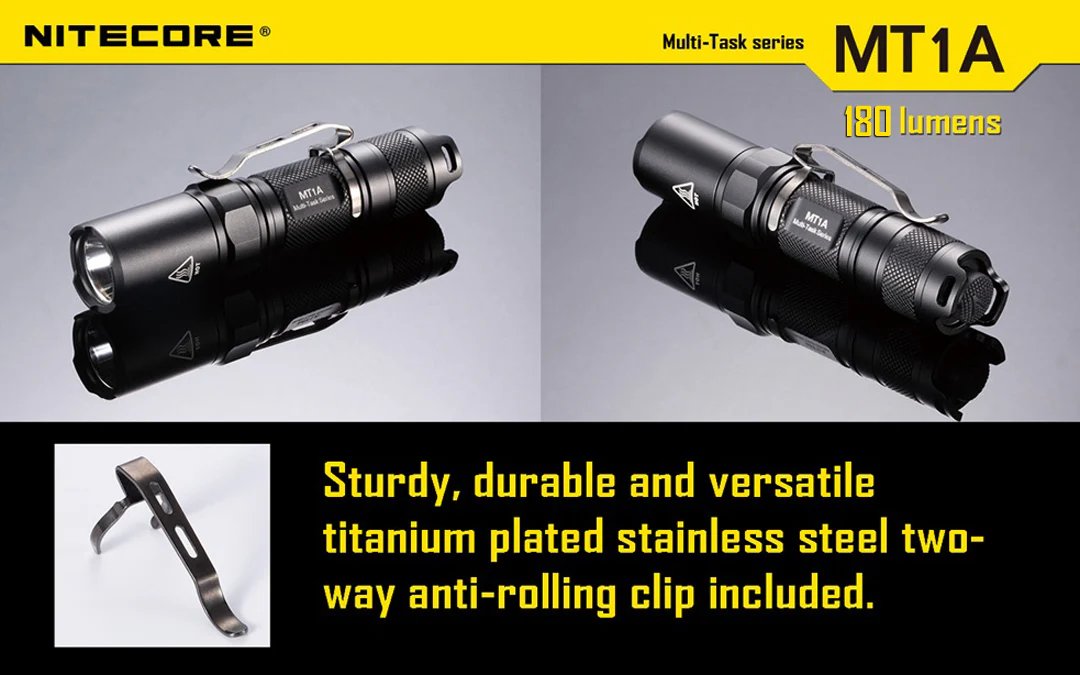 Nitecore MT1A 180 Lumen EDC LED Flashlight, use 1x AA Battery - Image 8