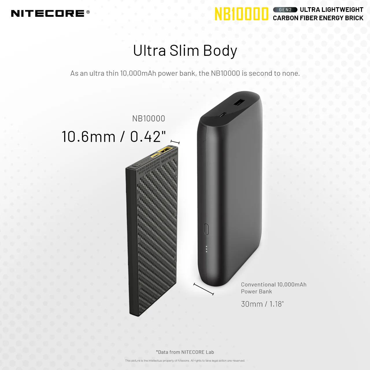Nitecore NB10000 Gen 2 Quick-Charge USB/USB-C Dual Port 10000mAh Power Bank - Image 5