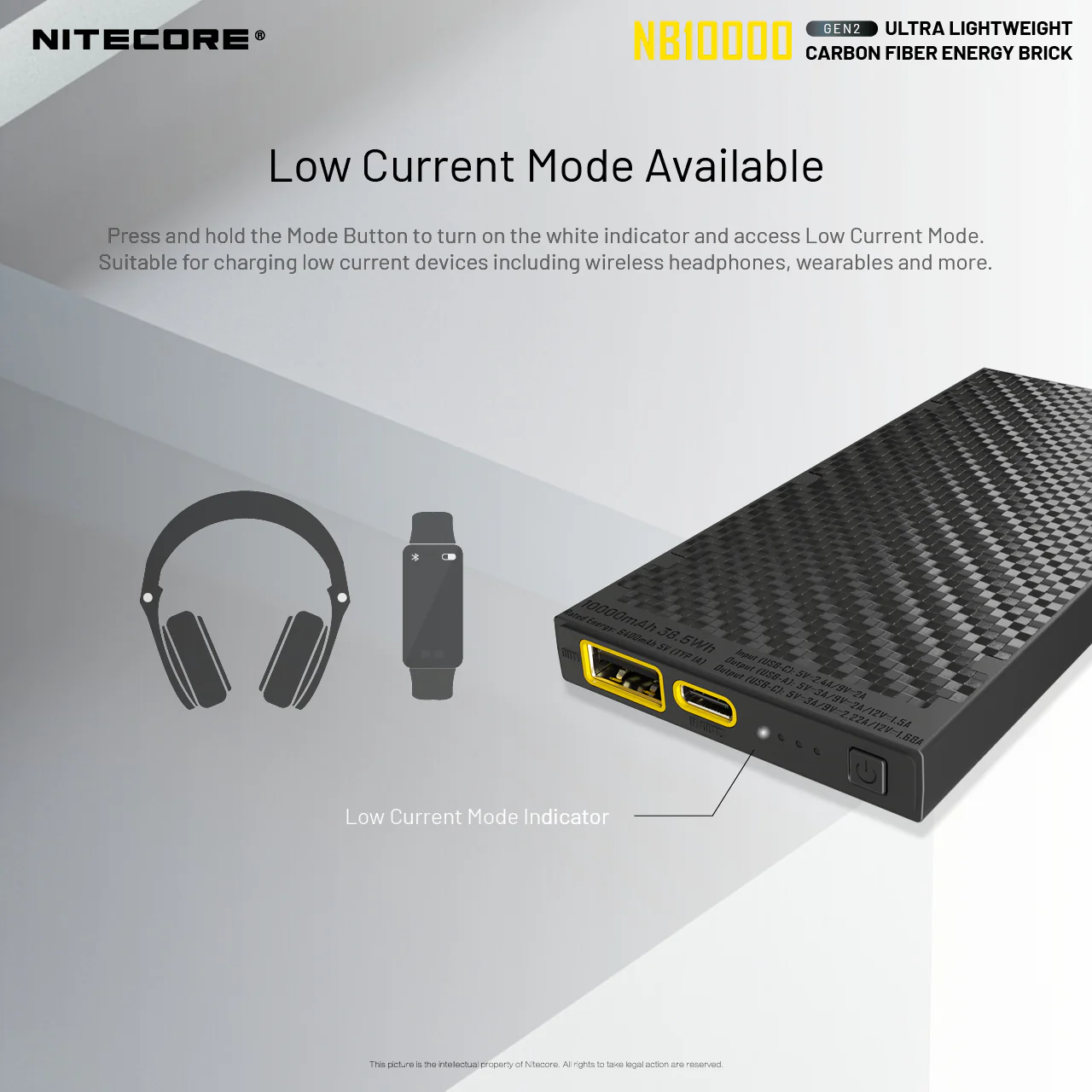 Nitecore NB10000 Gen 2 Quick-Charge USB/USB-C Dual Port 10000mAh Power Bank - Image 6