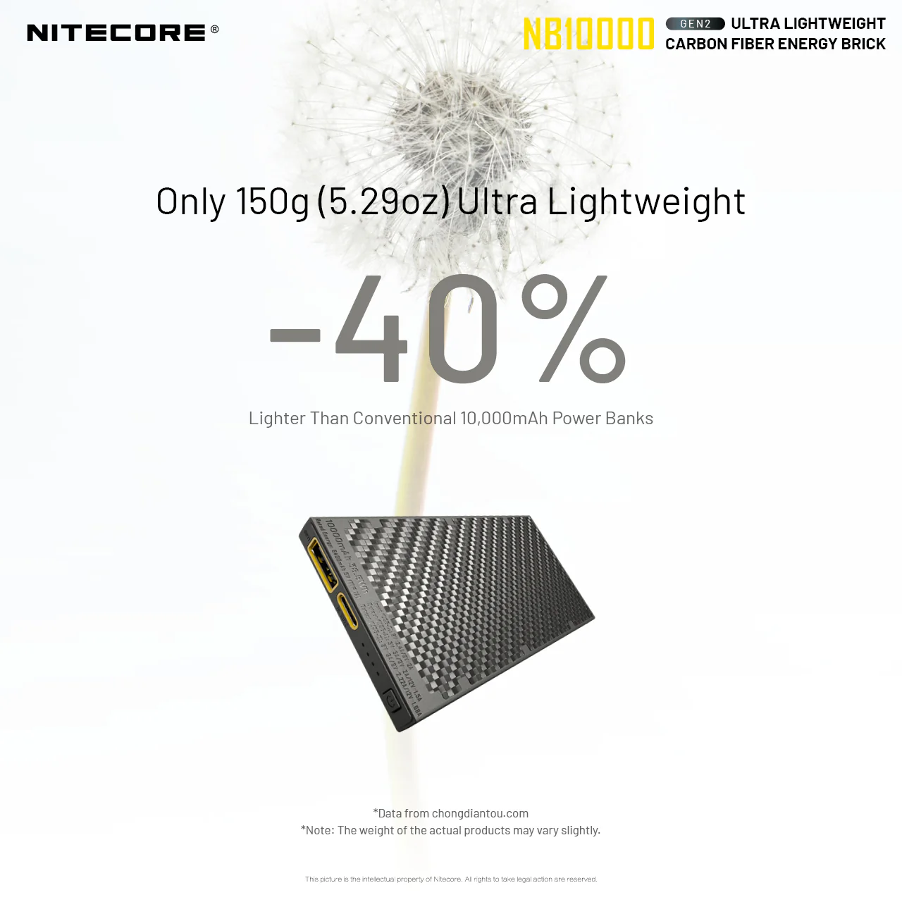 Nitecore NB10000 Gen 2 Quick-Charge USB/USB-C Dual Port 10000mAh Power Bank - Image 7