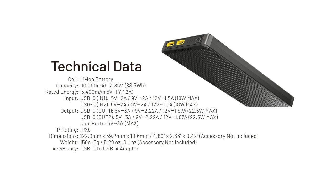 Nitecore NB10000 Gen 3 Ultra-Slim USB-C Power Bank - Image 11