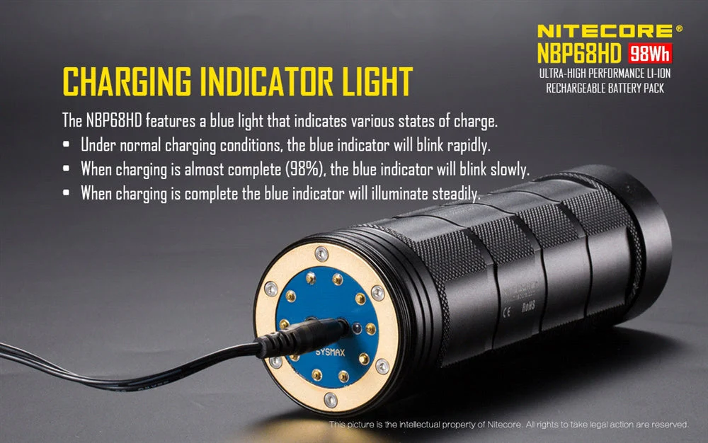 Nitecore NBP68HD Advanced Li-ion Rechargeable Battery Pack for TM28 TM15 TM26 TM36, TM38, TM39 (Upgrade for NBP52 and NBP68) - Image 10