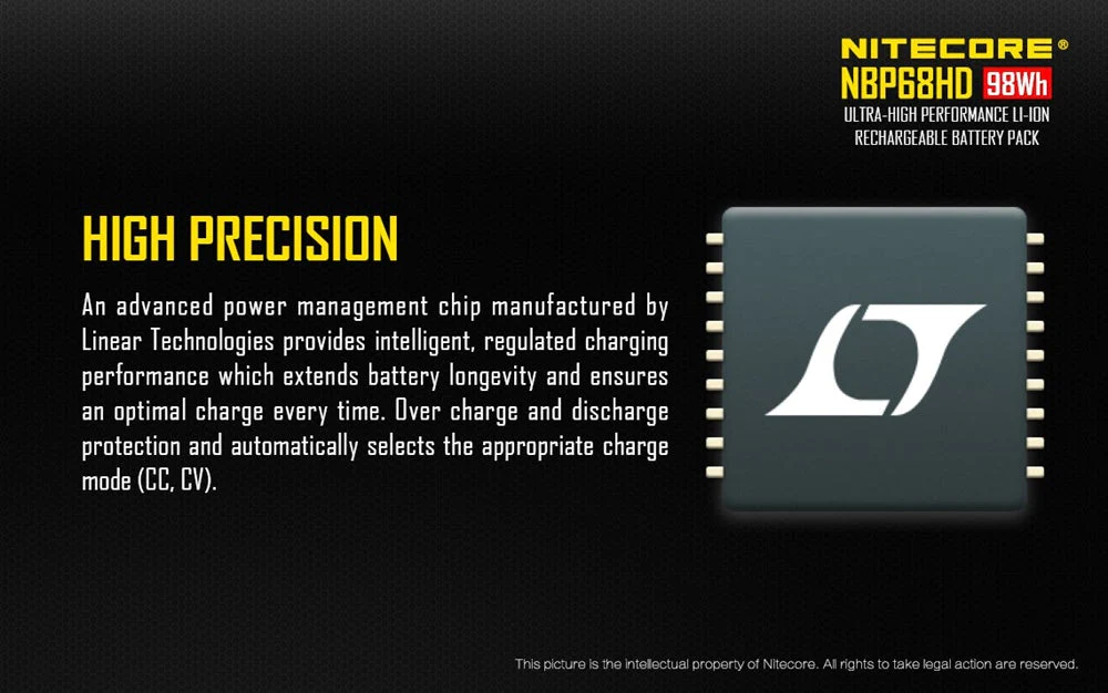 Nitecore NBP68HD Advanced Li-ion Rechargeable Battery Pack for TM28 TM15 TM26 TM36, TM38, TM39 (Upgrade for NBP52 and NBP68) - Image 6