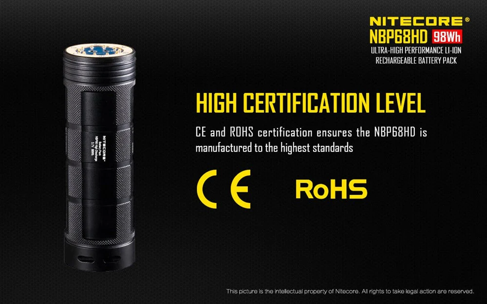 Nitecore NBP68HD Advanced Li-ion Rechargeable Battery Pack for TM28 TM15 TM26 TM36, TM38, TM39 (Upgrade for NBP52 and NBP68) - Image 7