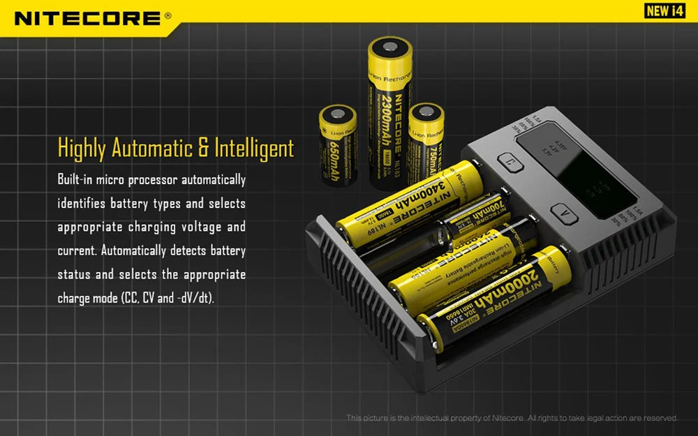 NiteCore New i4 4 Channel Universal Charger, for 18650, 16340 etc - Image 7