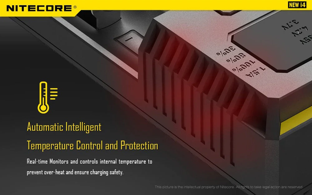 NiteCore New i4 4 Channel Universal Charger, for 18650, 16340 etc - Image 8