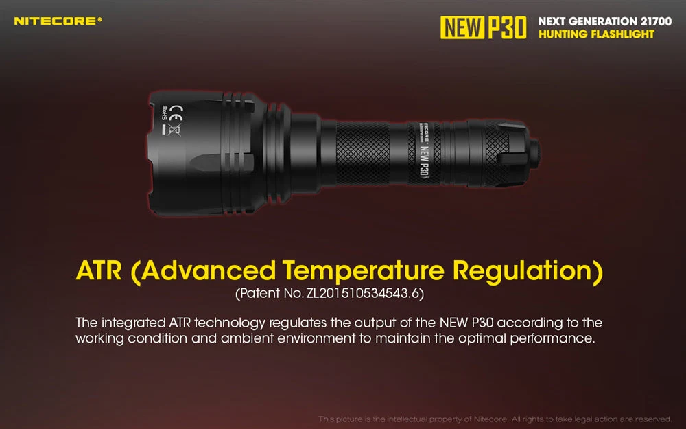 Nitecore NEW P30 1000 Lumen Long Throw Hunting Flashlight - Image 10