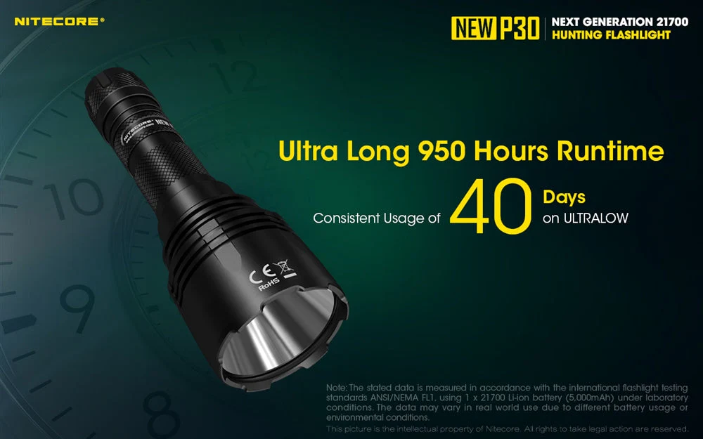 Nitecore NEW P30 1000 Lumen Long Throw Hunting Flashlight - Image 5