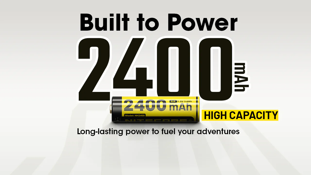 Nitecore NH2400 2400mAh USB-C Rechargeable AA Battery 4-Pack - Image 3