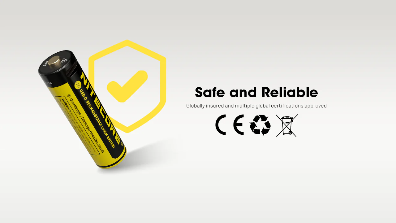 Nitecore NH2400 2400mAh USB-C Rechargeable AA Battery 4-Pack - Image 9