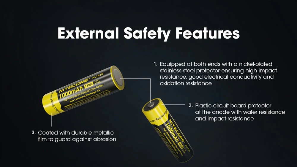 Nitecore NL1410 1000mAh Rechargeable 14500 Battery - Image 5