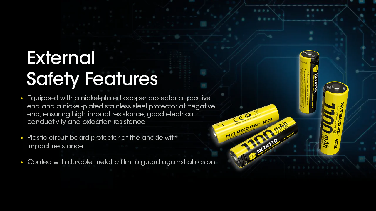 Nitecore NL1411R 1100mAh USB-C Rechargeable 14500 Battery - Image 7