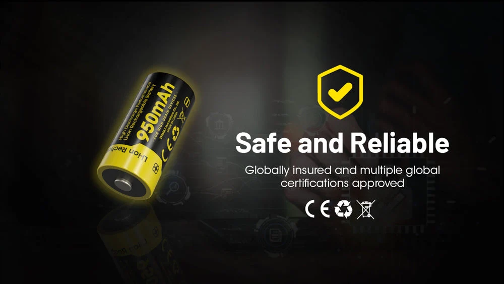 Nitecore NL169 950mAh Rechargeable RCR123A 16340 Battery - 4 Pack - Used - Image 9
