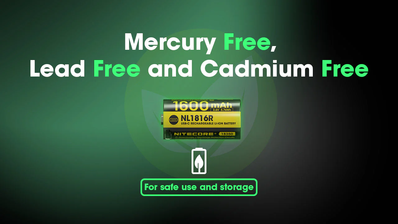 Nitecore NL1816R 1600mAh USB-C Rechargeable Battery, Customized for MT1C Pro - Image 9