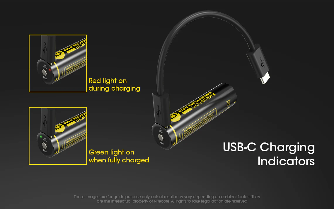 Nitecore NL1826R 2600mAh USB-C Rechargeable 18650 Battery - Image 4