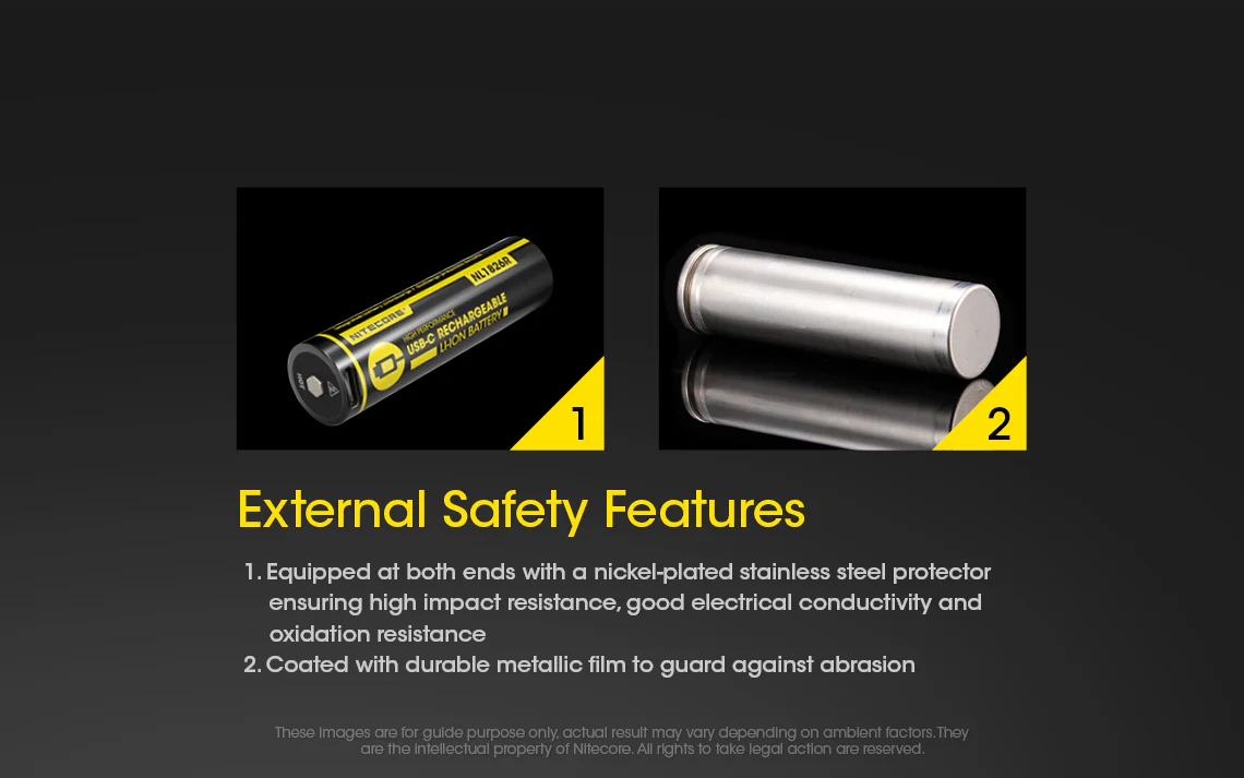 Nitecore NL1826R 2600mAh USB-C Rechargeable 18650 Battery - Image 8