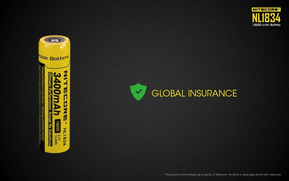 Nitecore NL1834 3400mAh Rechargeable 18650 Battery - Image 8