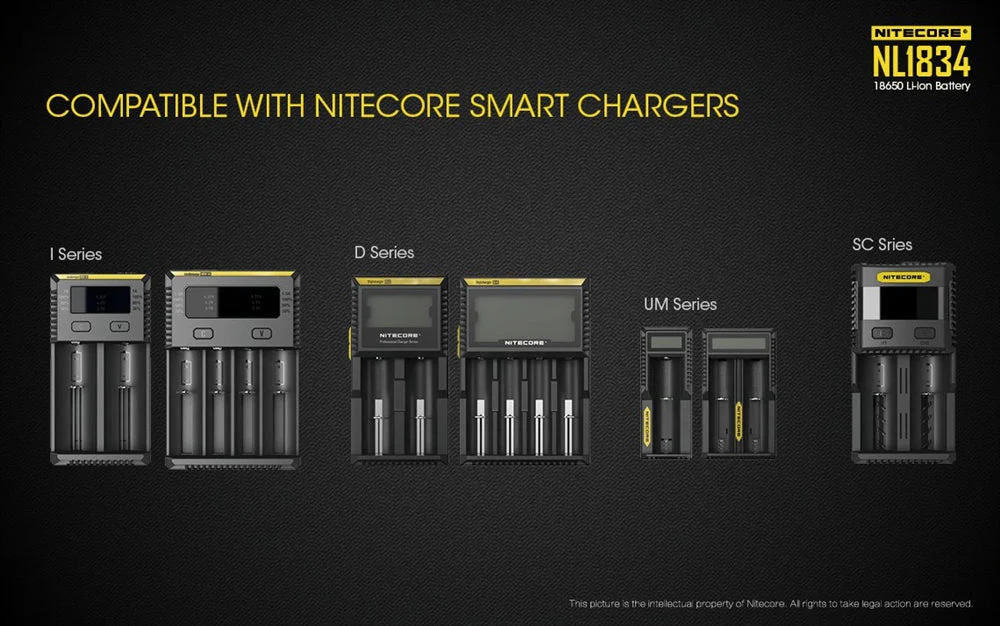 Nitecore NL1834 3400mAh Rechargeable 18650 Battery - Image 9