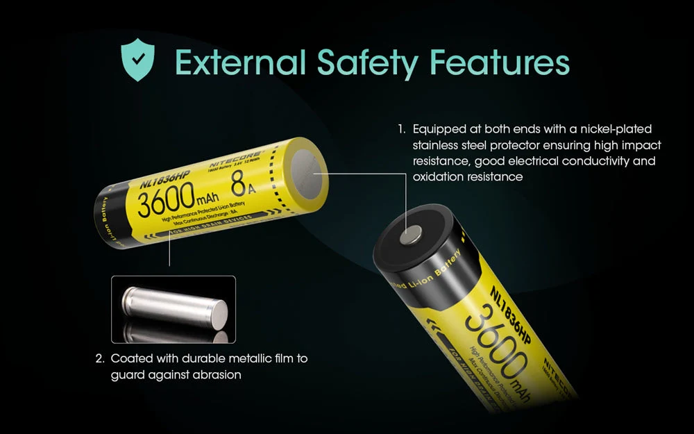Nitecore NL1836HP 3600mAh Rechargeable 18650 Battery - Image 7