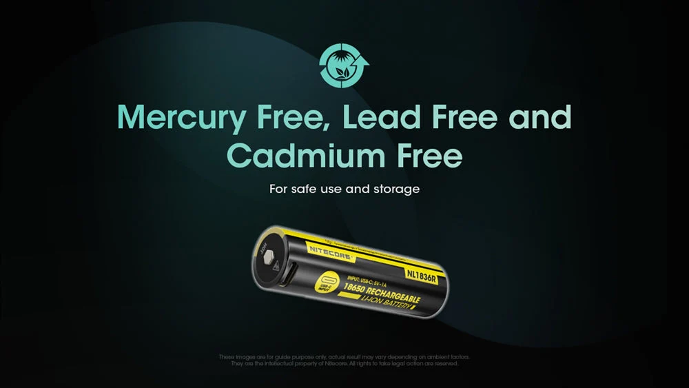 Nitecore NL1836R 3600mAh USB-C Rechargeable 18650 Battery - Image 9