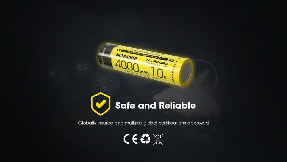 Nitecore NL1840HP 4000mAh Rechargeable 18650 Battery - Image 11