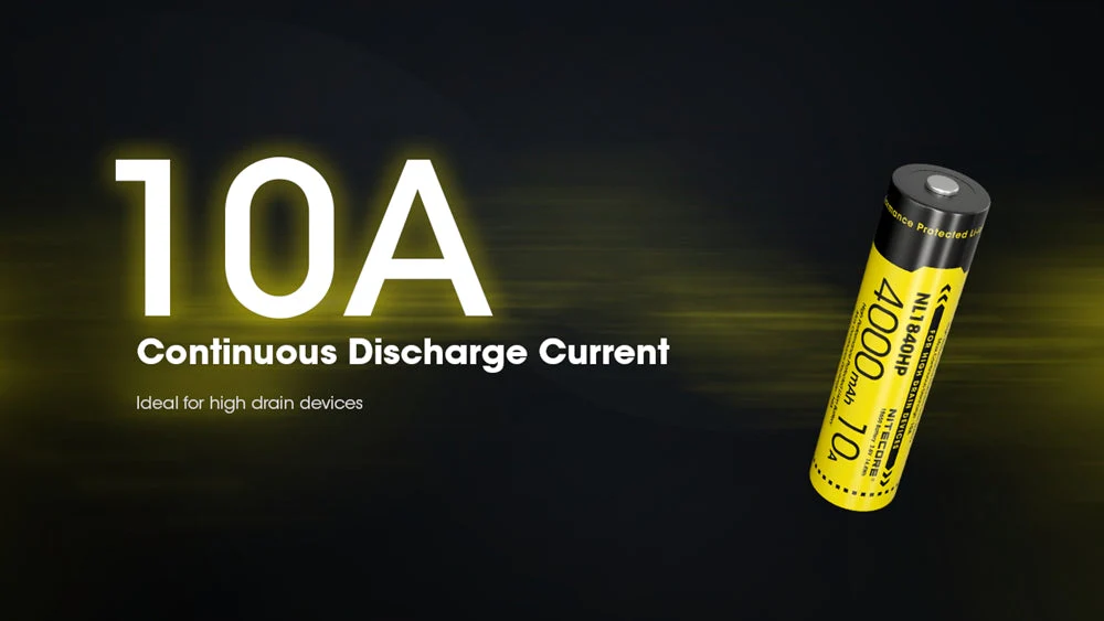 Nitecore NL1840HP 4000mAh Rechargeable 18650 Battery - Image 4
