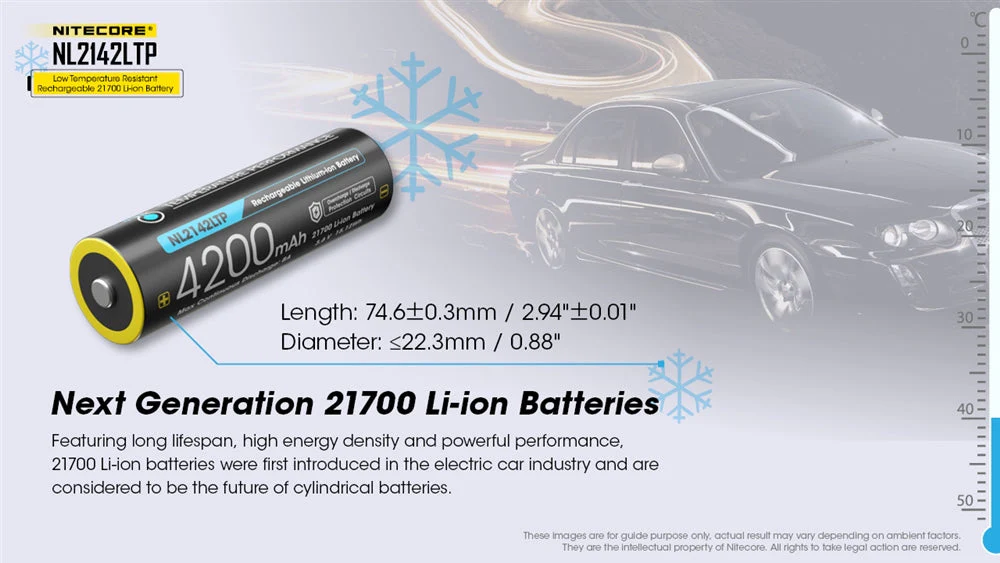Nitecore NL2142LTP Cold Weather Low Temperature 21700 Battery - Image 4