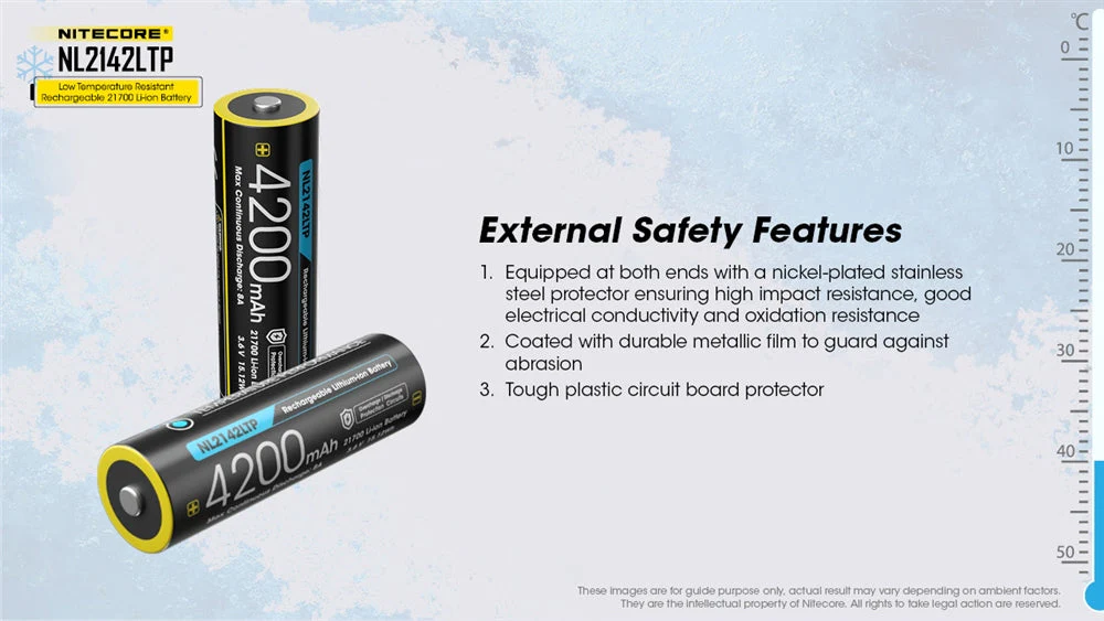 Nitecore NL2142LTP Cold Weather Low Temperature 21700 Battery - Image 7