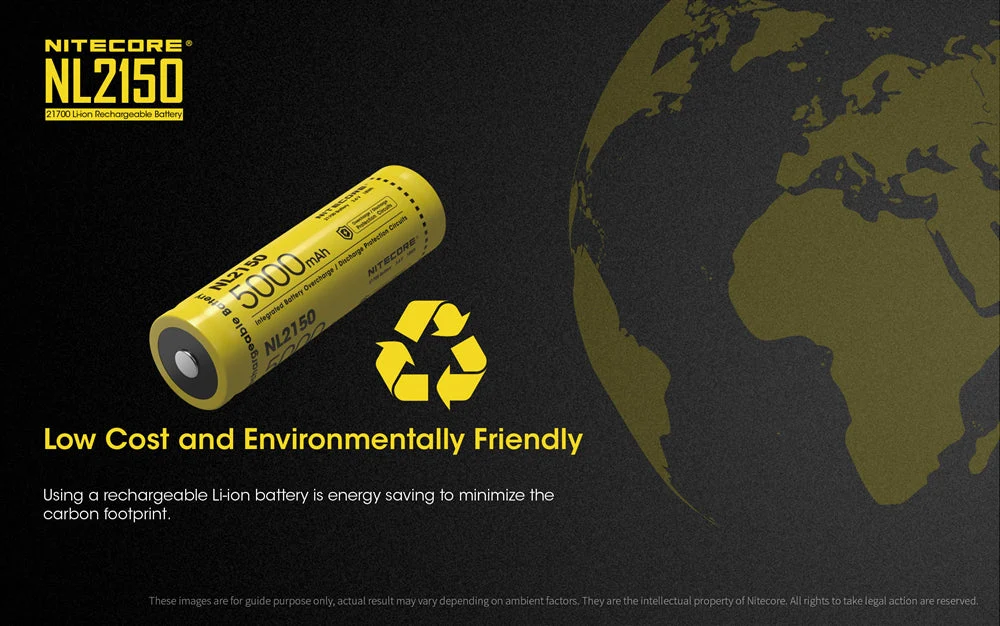 Nitecore NL2150 5000mAh Rechargeable 21700 Battery - Used - Image 7