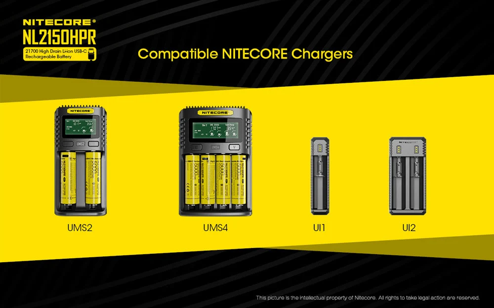 Nitecore NL2150HPR 5000mAh USB-C Rechargeable 21700 Battery, High Performance - Image 11
