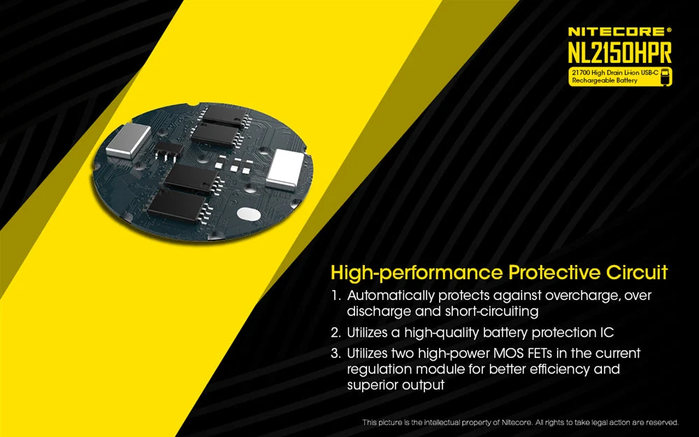 Nitecore NL2150HPR 5000mAh USB-C Rechargeable 21700 Battery, High Performance - Image 7