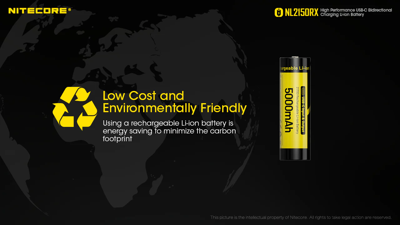 Nitecore NL2150RX 5000mAh USB-C Rechargeable 21700 Battery - Image 11