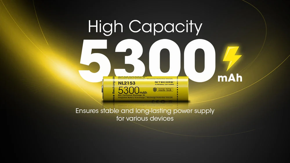 Nitecore NL2153 5300mAh Rechargeable 21700 Battery - Image 3