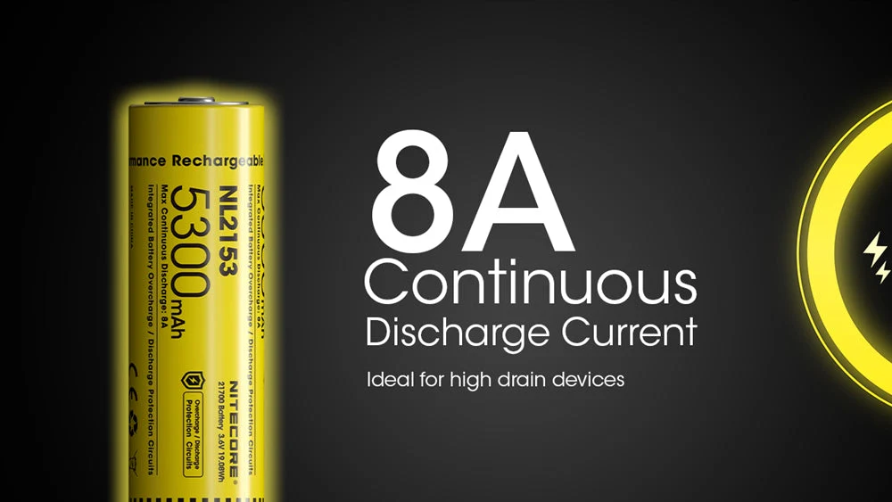 Nitecore NL2153 5300mAh Rechargeable 21700 Battery - Image 4