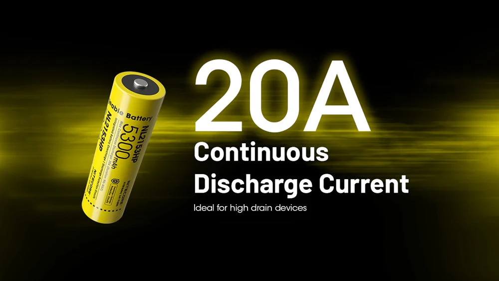 Nitecore NL2153HP 5300mAh Rechargeable 21700 Battery - Image 4