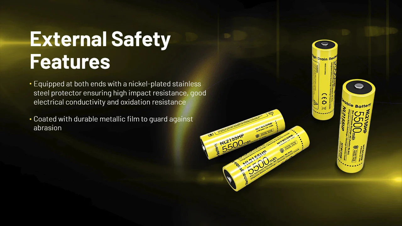 Nitecore NL2155HP 5500mAh Rechargeable 21700 Battery - Image 5