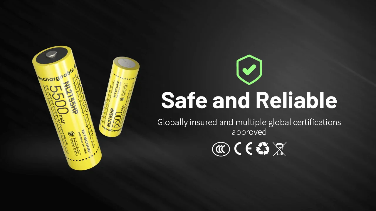 Nitecore NL2155HP 5500mAh Rechargeable 21700 Battery - Image 9