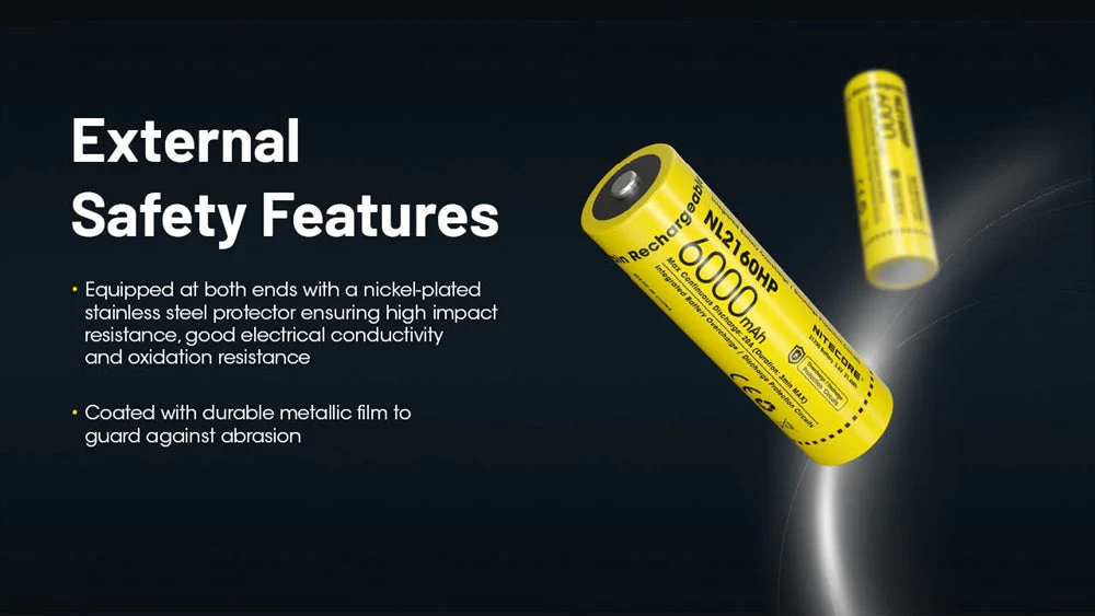 Nitecore NL2160HP 6000mAh Rechargeable 21700 Battery - Image 7